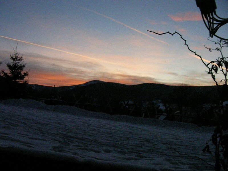 Zachód słońca zimą